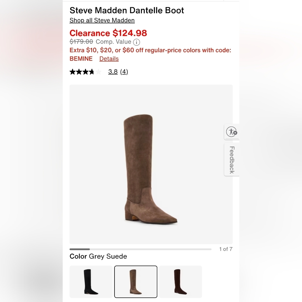 Steve Madden Tan Over the Knee Boots
